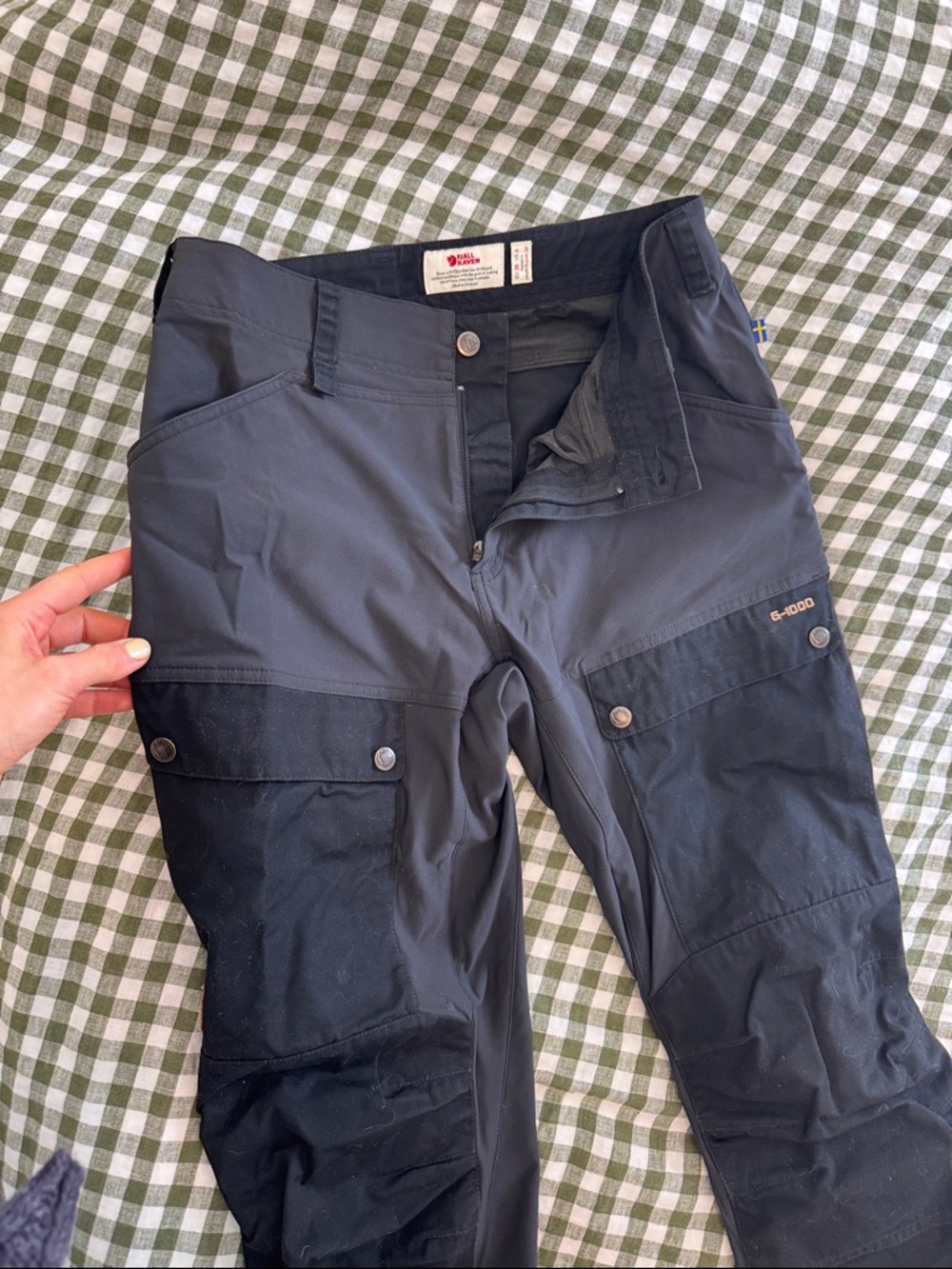 Fjall Raven Women’s Black Tech Pant Charcoal G-1000 Trekking Pants
